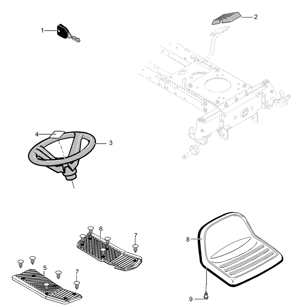 Customer Spec Diagram and Parts List for 40370X50C 2001 Briggs and Stratton Lawn Tractor